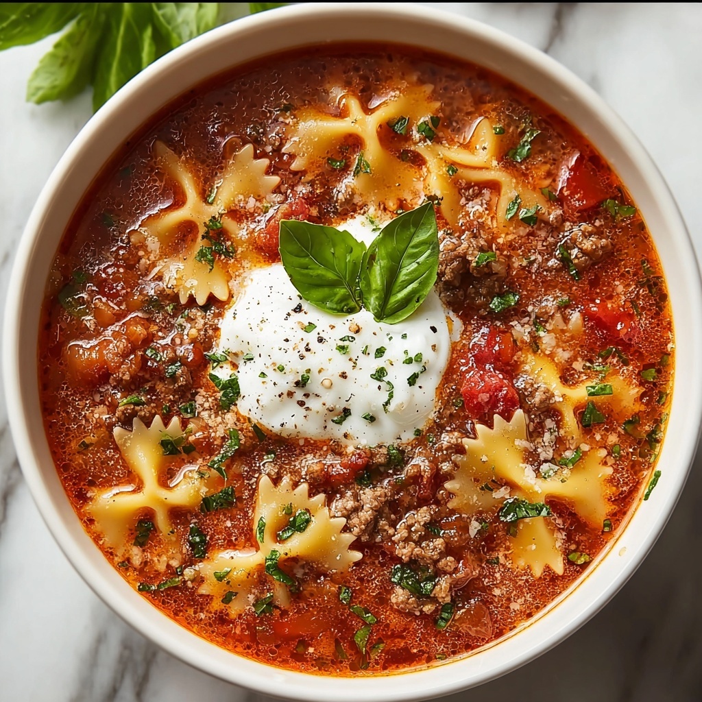 Hearty Italian Sausage Lasagna Soup Recipe - Recipe Image