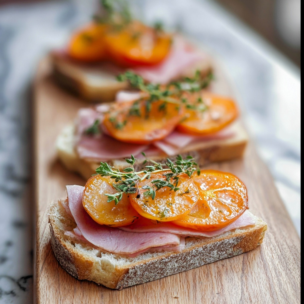 Persimmon Prosciutto Crostini Recipe - Recipe Image