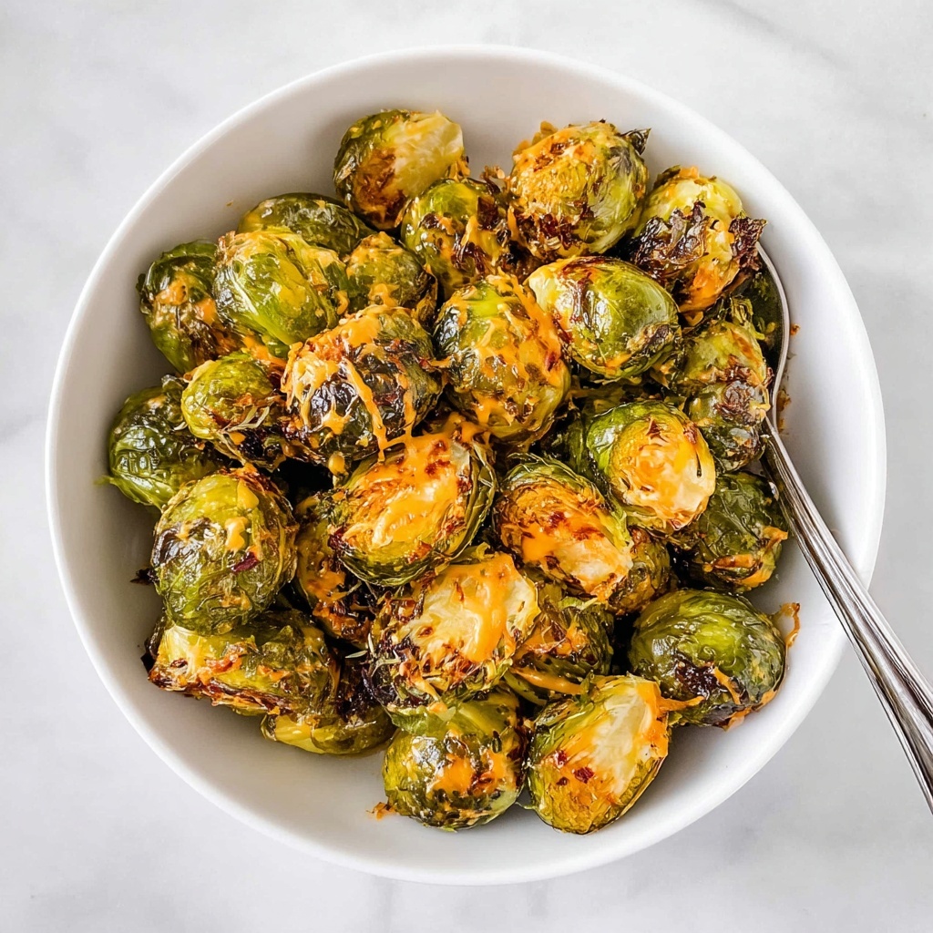 Crispy Roasted Mashed Brussels Sprouts with Parmesan Recipe - Recipe Image
