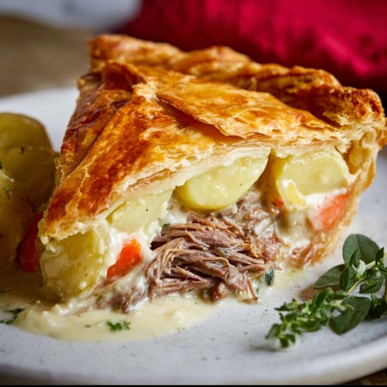 Leftover Roast Beef, Carrot, and Creamy Potato Pie Recipe