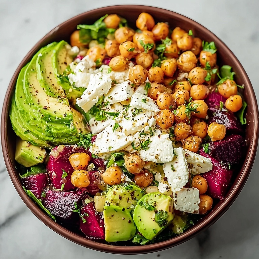 Vibrant Chickpea Feta Avocado Salad Recipe - Recipe Image