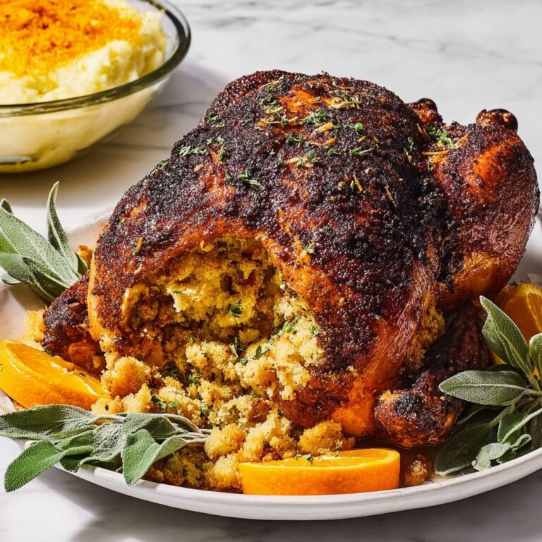 Dry Brined Roast Turkey with Orange and Herb Rub Recipe