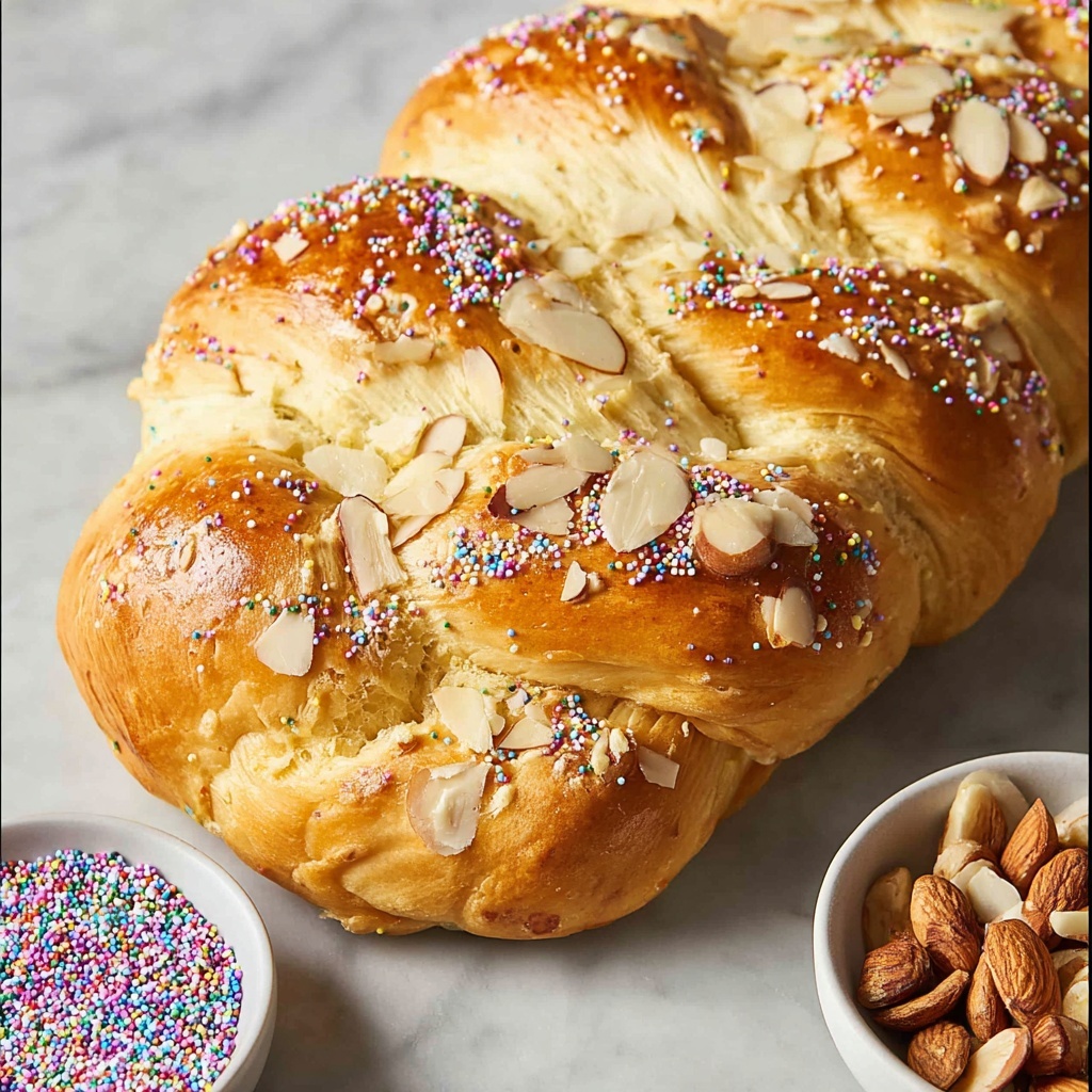 Easy Easter Bread Recipe (Orange Almond Sweet Bread) Recipe - Recipe Image