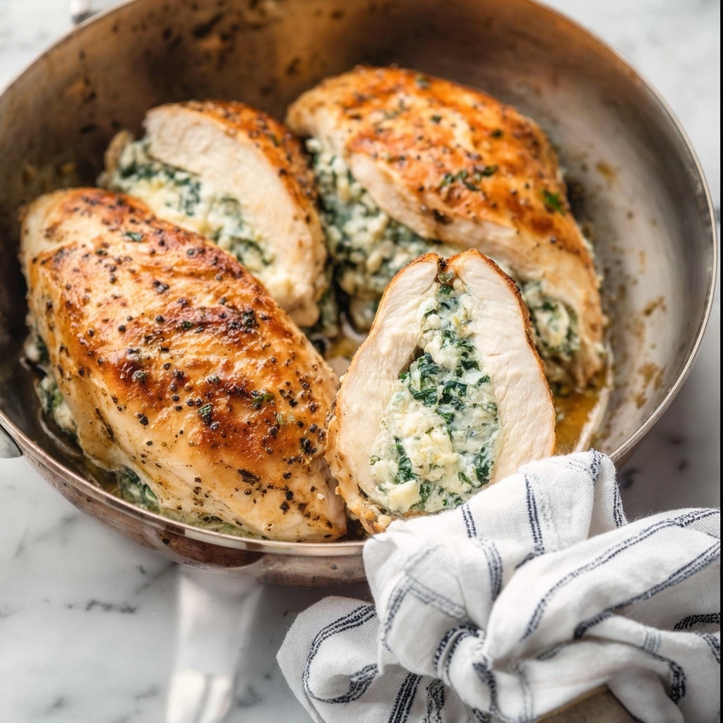 Cheesy Spinach Stuffed Chicken Breast Recipe - Recipe Image