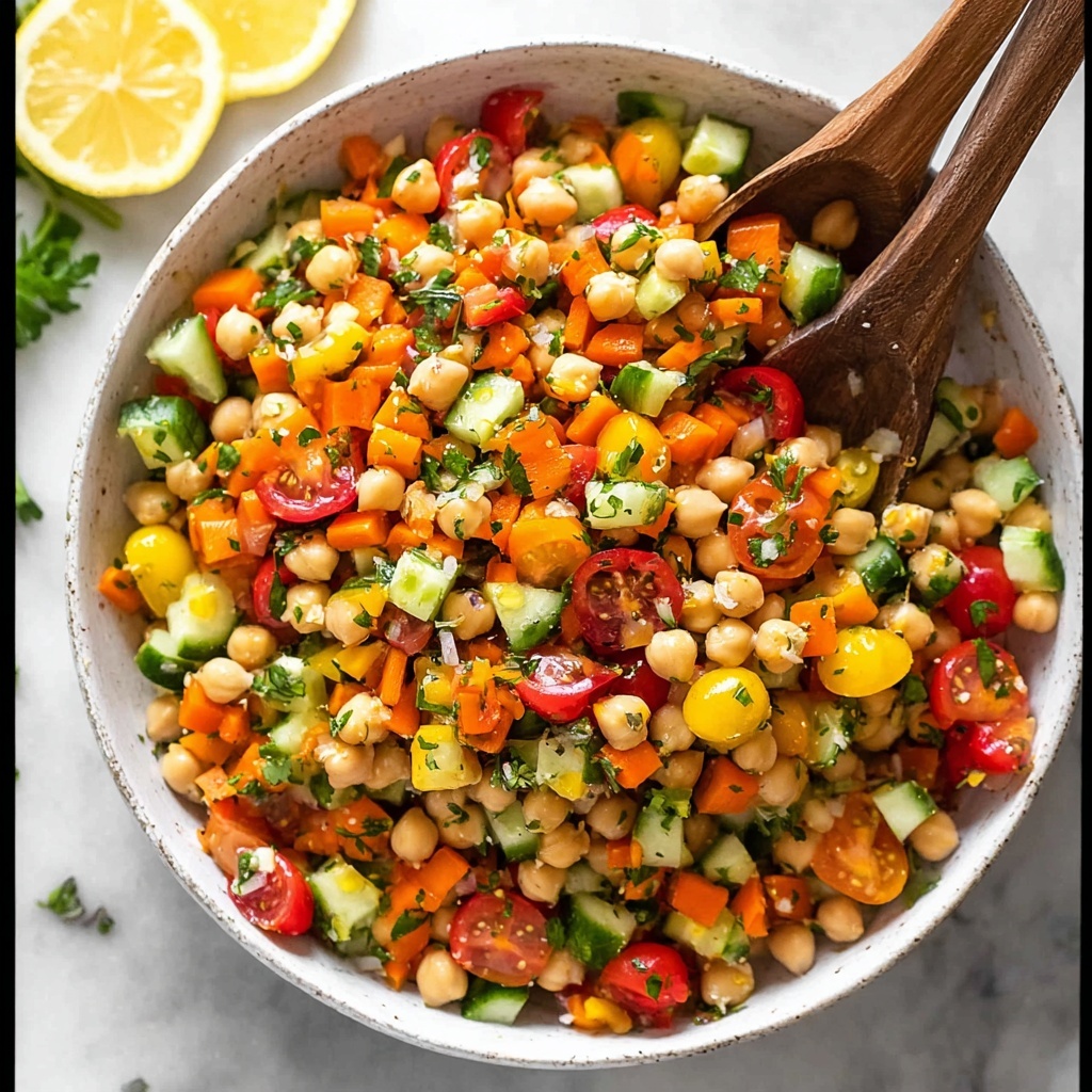 Refreshing Chickpea Salad with Lemon, Cucumber, and Herbs Recipe - Recipe Image