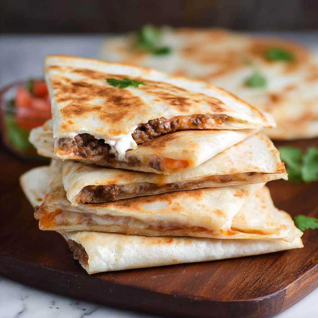 Beef Foldover Quesadilla Hack (Viral Tik Tok Recipe) Recipe - Recipe Image