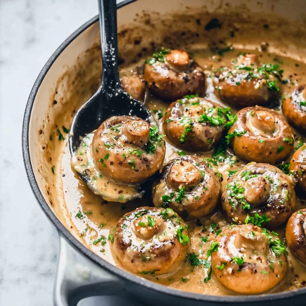 Creamy Garlic Butter Mushrooms Recipe - Recipe Image