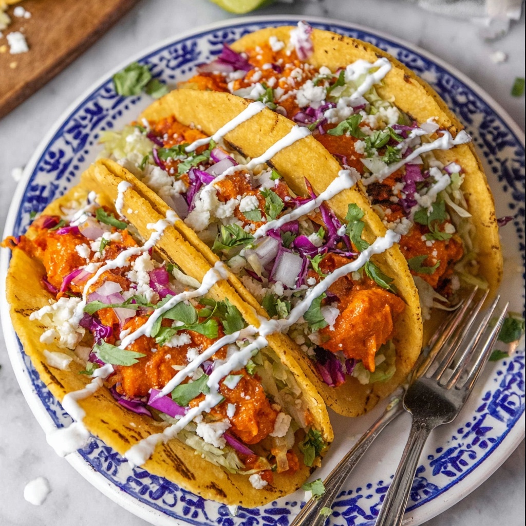 Creamy Buffalo Shrimp Tacos Recipe - Recipe Image