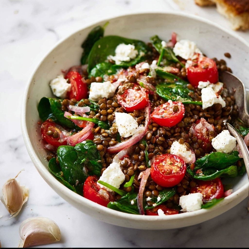 Farro Salad with Sizzled Garlic Dressing Recipe - Recipe Image