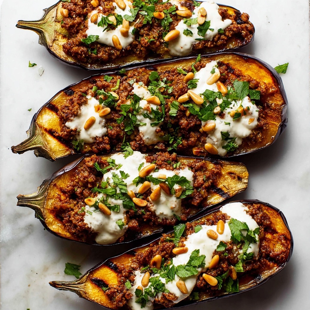 Easy Moroccan Stuffed Eggplant with Beef or Lamb Recipe - Recipe Image