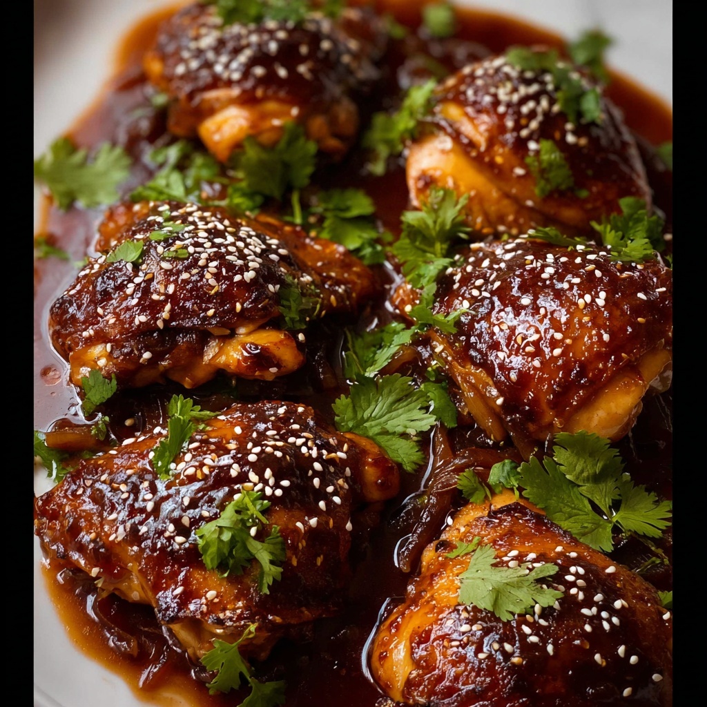 Sticky Honey Soy Baked Chicken Thighs or Drumsticks Recipe - Recipe Image