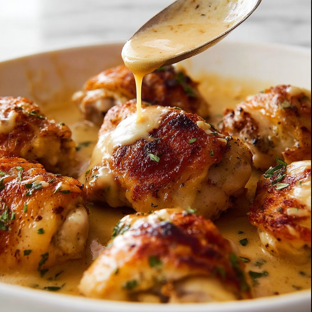 Gravy Baked Chicken Thighs and Drumsticks Recipe - Recipe Image