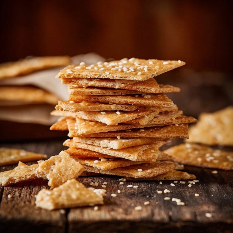 Homemade Sesame Sea Salt Artisan Crackers Recipe
