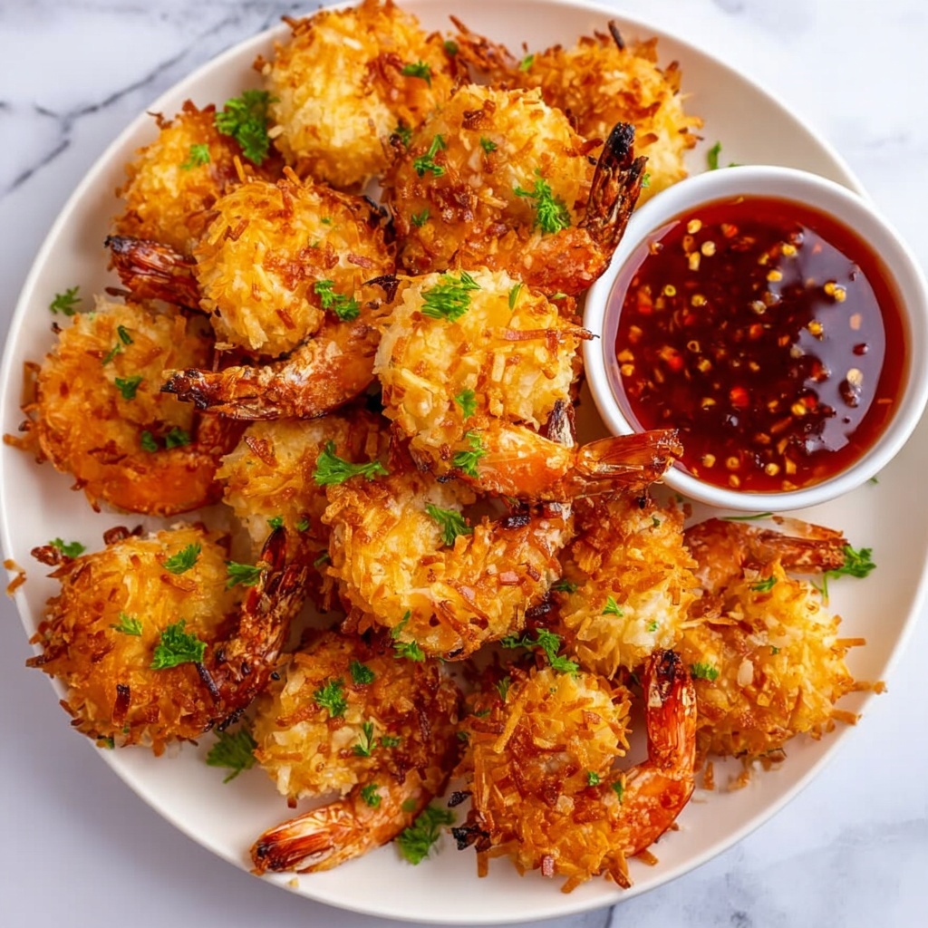 Air Fryer Coconut Shrimp with Spicy Sriracha Chili Mayo Recipe - Recipe Image