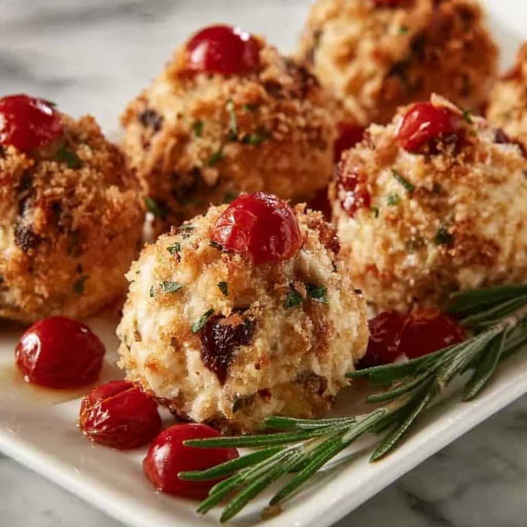 Cranberry Turkey Stuffing Balls Recipe - Recipe Image
