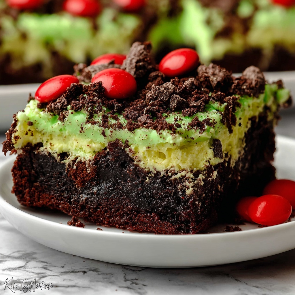 Grinch Brownies Recipe - Recipe Image