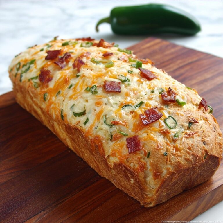 Jalapeno Cheddar Bread with Bacon and Green Onions Recipe