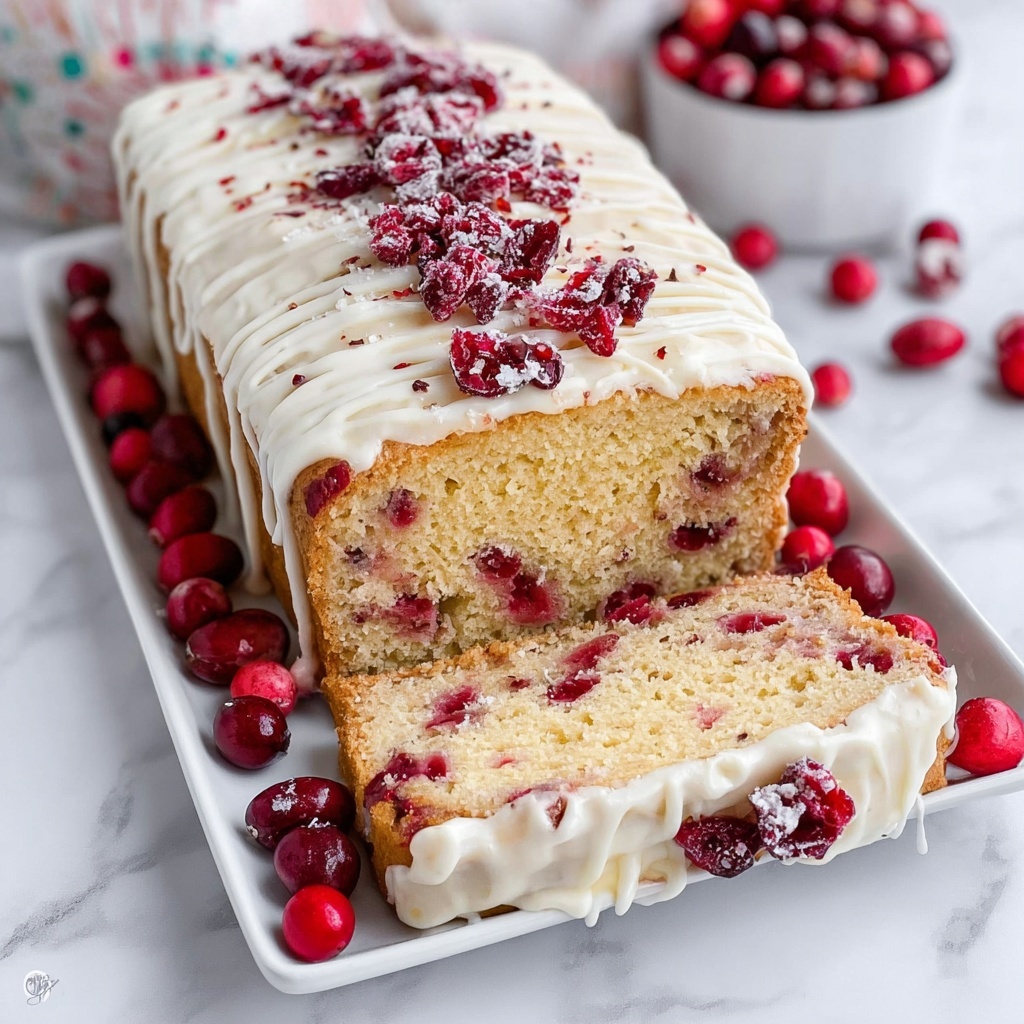 Cranberry Pound Cake with Cream Cheese Frosting Recipe - Recipe Image