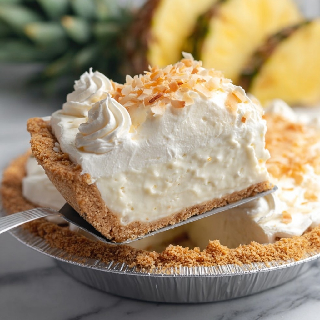 No Bake Pina Colada Pie Recipe - Recipe Image