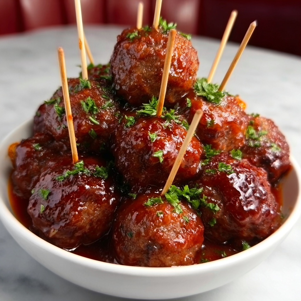 Hot Pepper Jelly Meatballs Recipe - Recipe Image