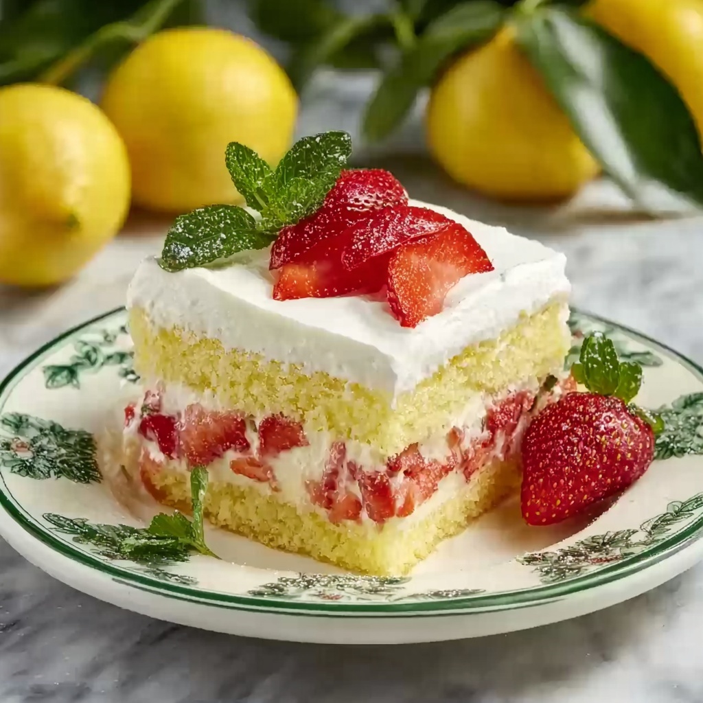Strawberry Lemonade Poke Cake Recipe - Recipe Image