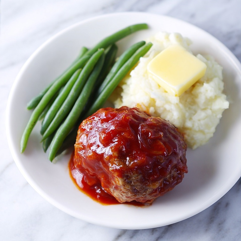 Mini Meatloaf with Cheddar and Tangy Ketchup Glaze Recipe - Recipe Image
