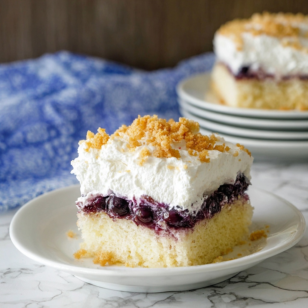 Blueberry Poke Cake Recipe - Recipe Image