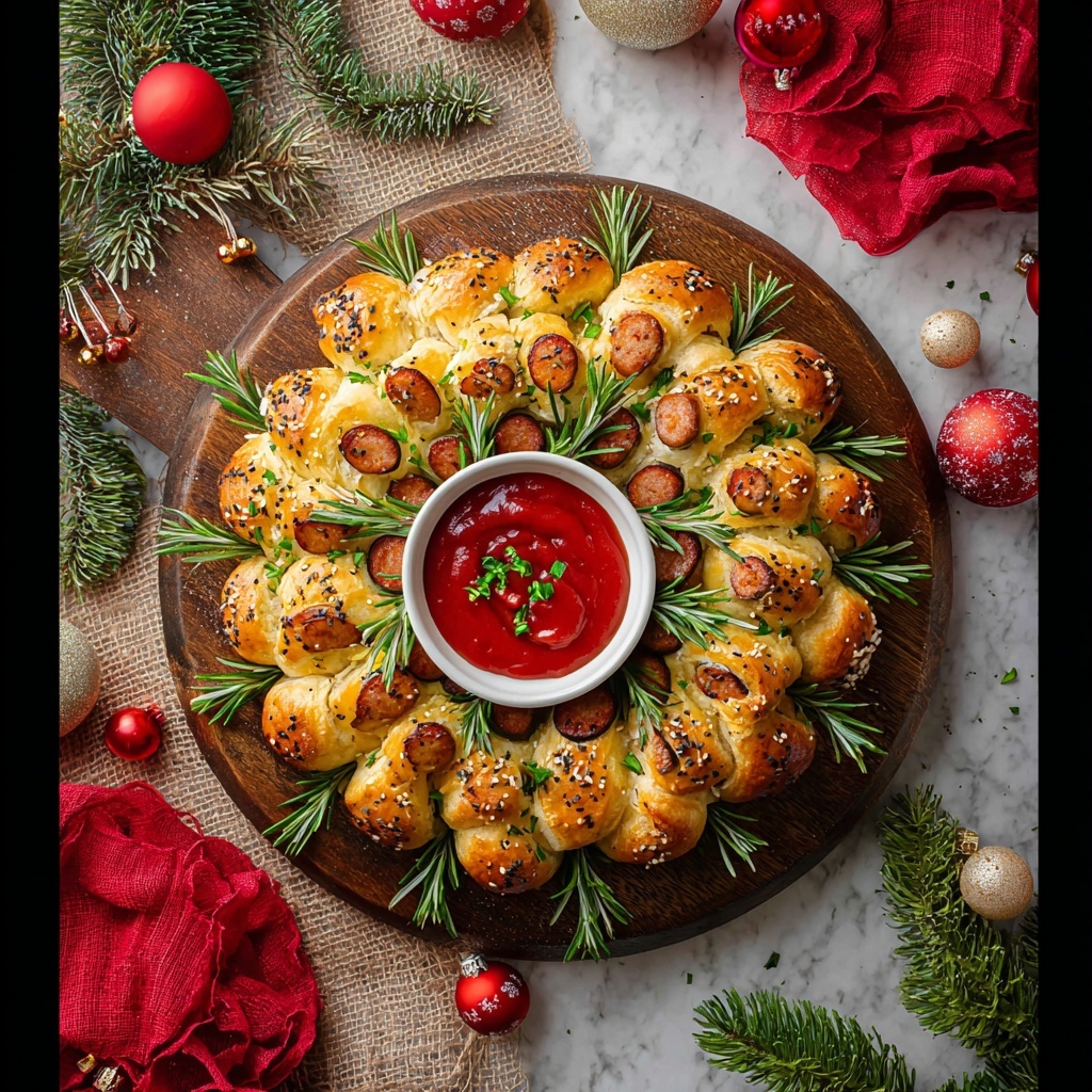 Pigs in a Blanket Wreath Recipe - Recipe Image