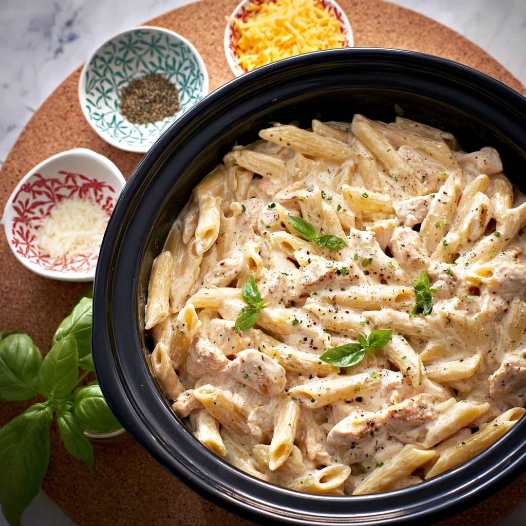 Slow Cooker Olive Garden Chicken Pasta Recipe - Recipe Image
