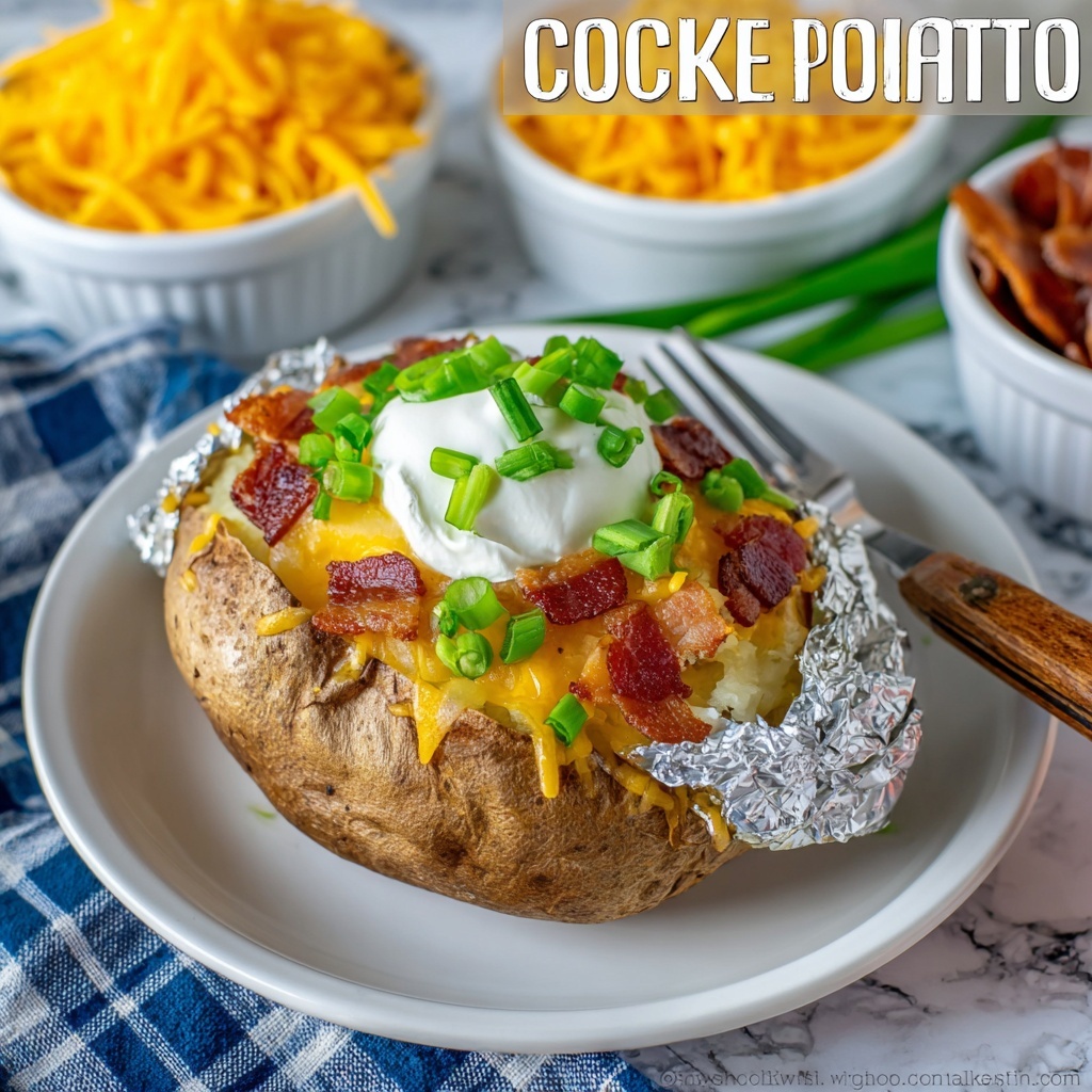 Crock Pot Baked Potatoes Recipe - Recipe Image