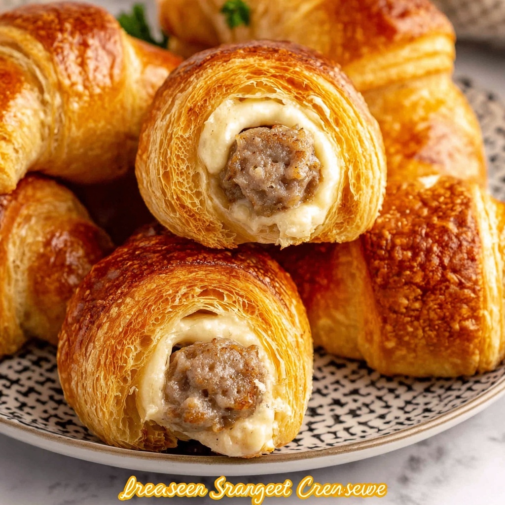 Sausage & Cream Cheese Crescents Recipe - Recipe Image