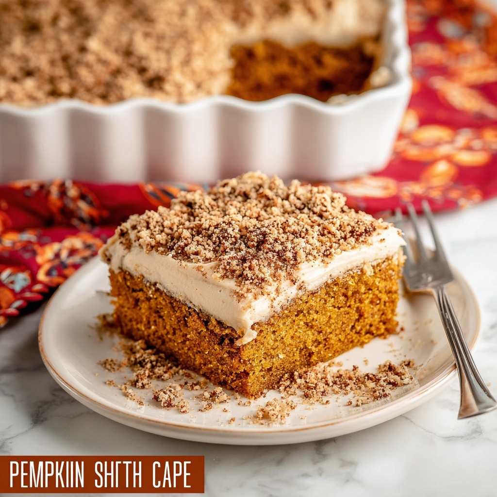 Pumpkin Spice Cake with Toffee Bits and Cream Cheese Frosting Recipe - Recipe Image