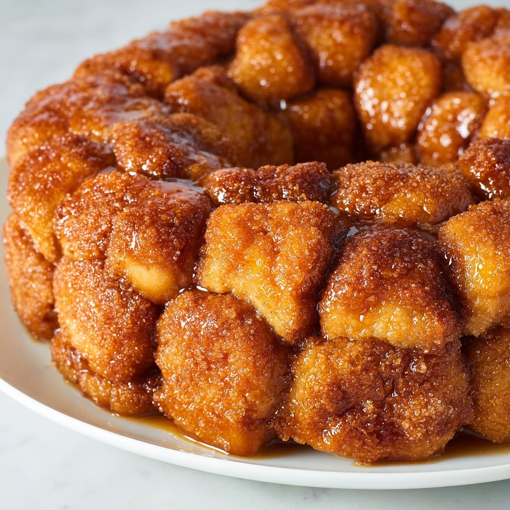 Easy Homemade Monkey Bread with Cinnamon Sugar and Caramel Drizzle Recipe - Recipe Image