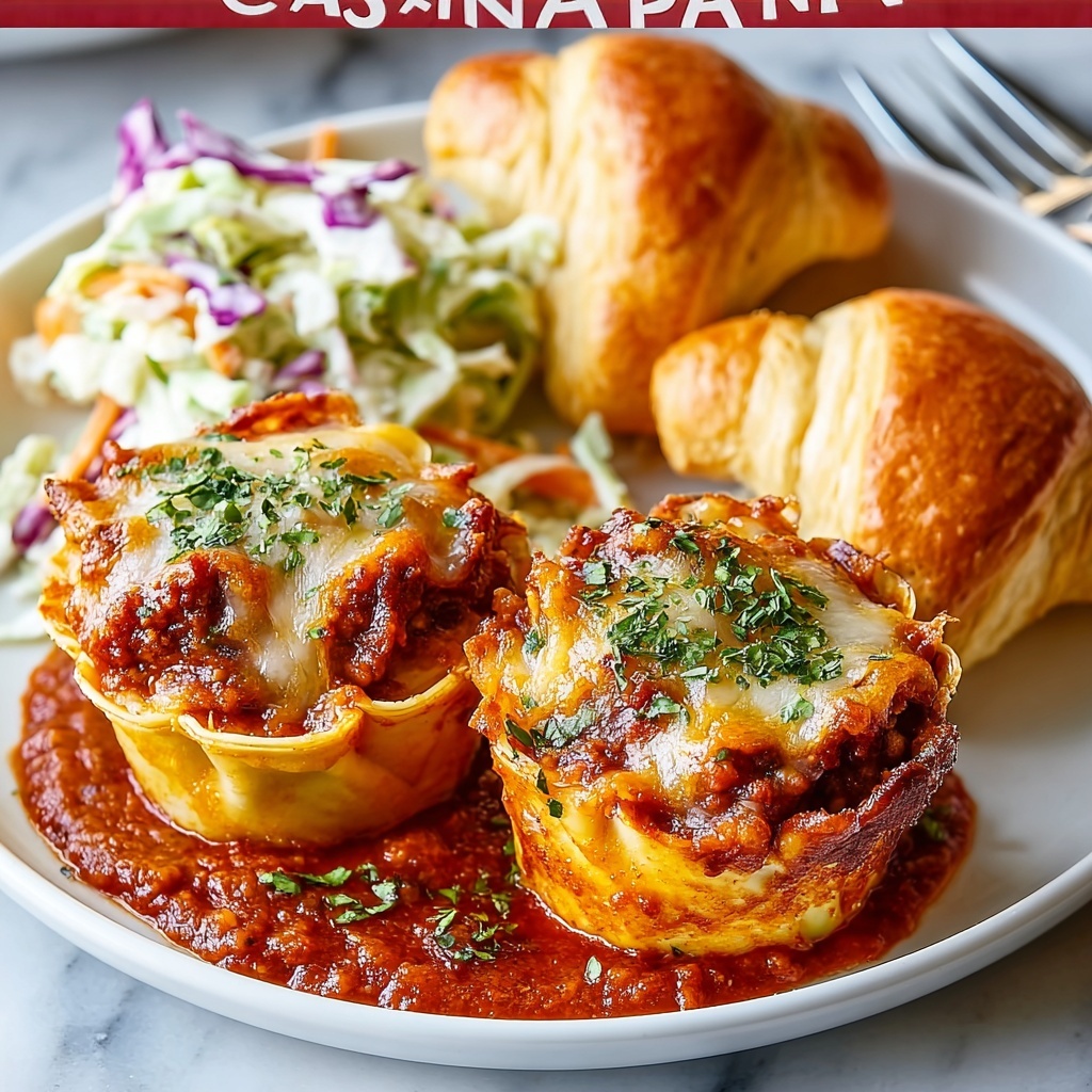 Lasagna Cupcake Muffins Recipe - Recipe Image