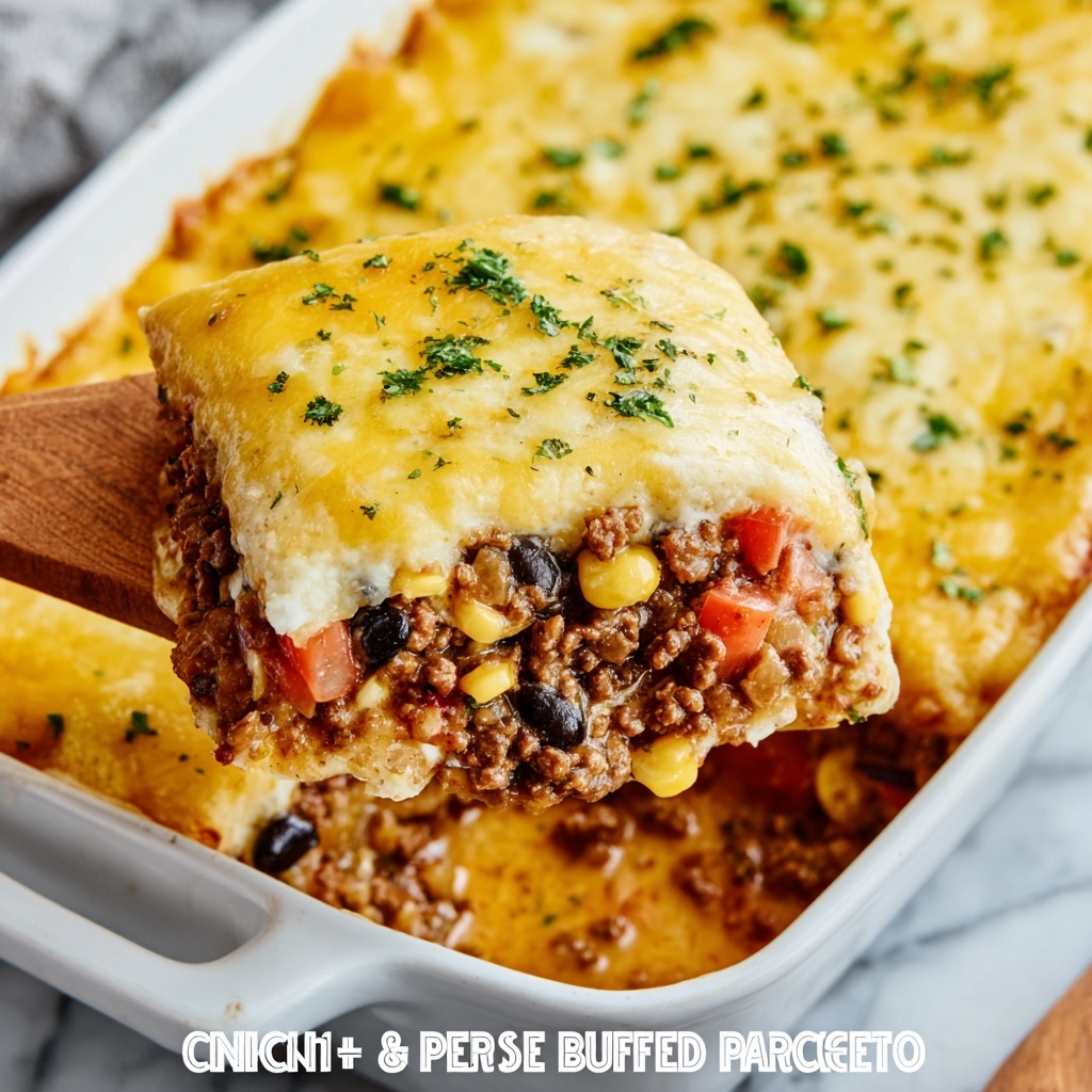 Beef & Black Eyed Pea Burrito Casserole Recipe - Recipe Image