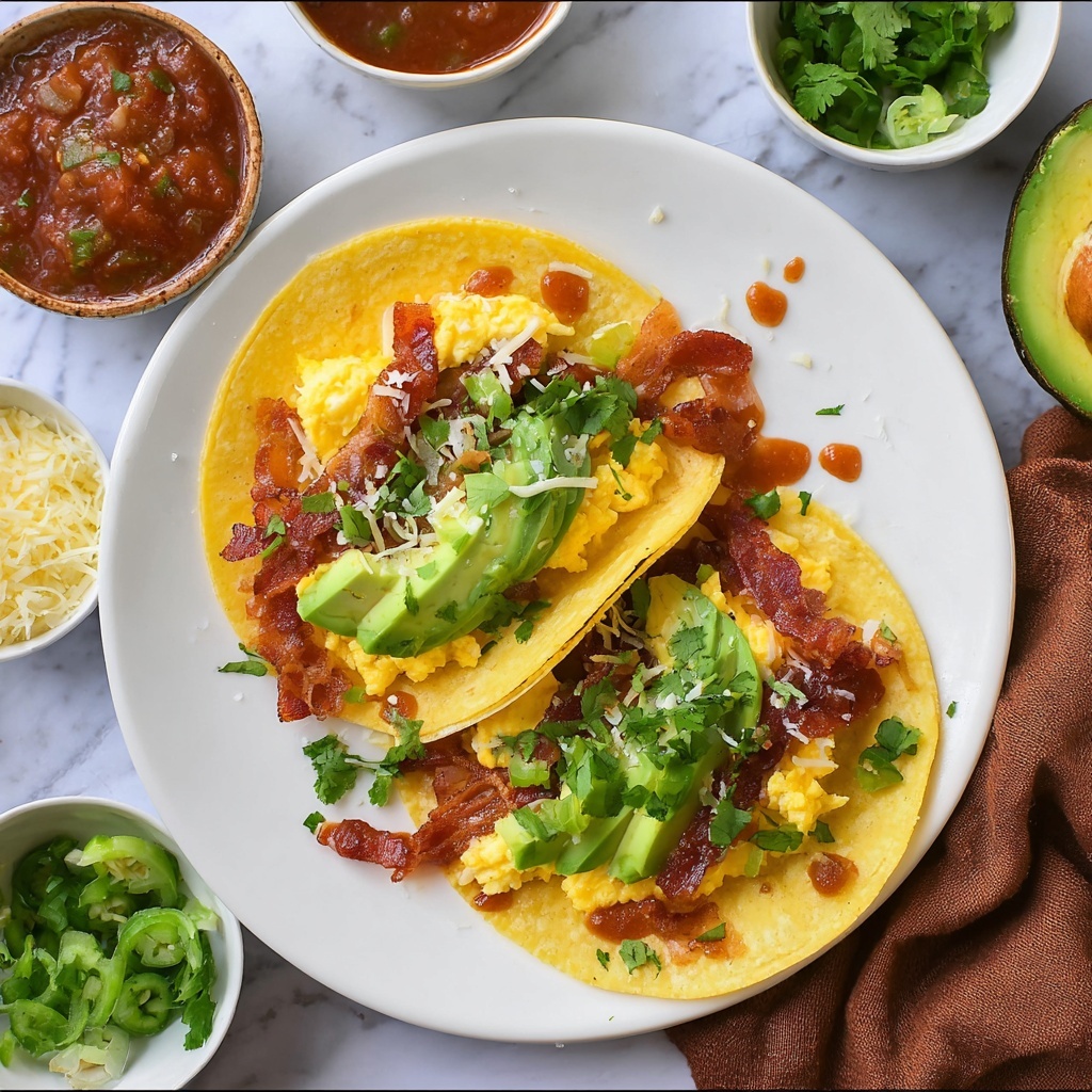 Breakfast Tacos with Bacon, Chorizo, and Cheddar Recipe - Recipe Image
