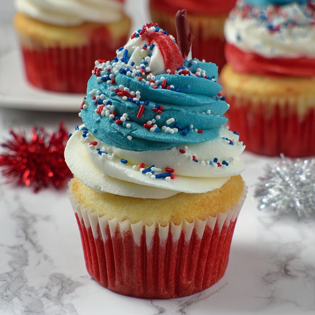 4th of July Cupcakes Recipe - Recipe Image