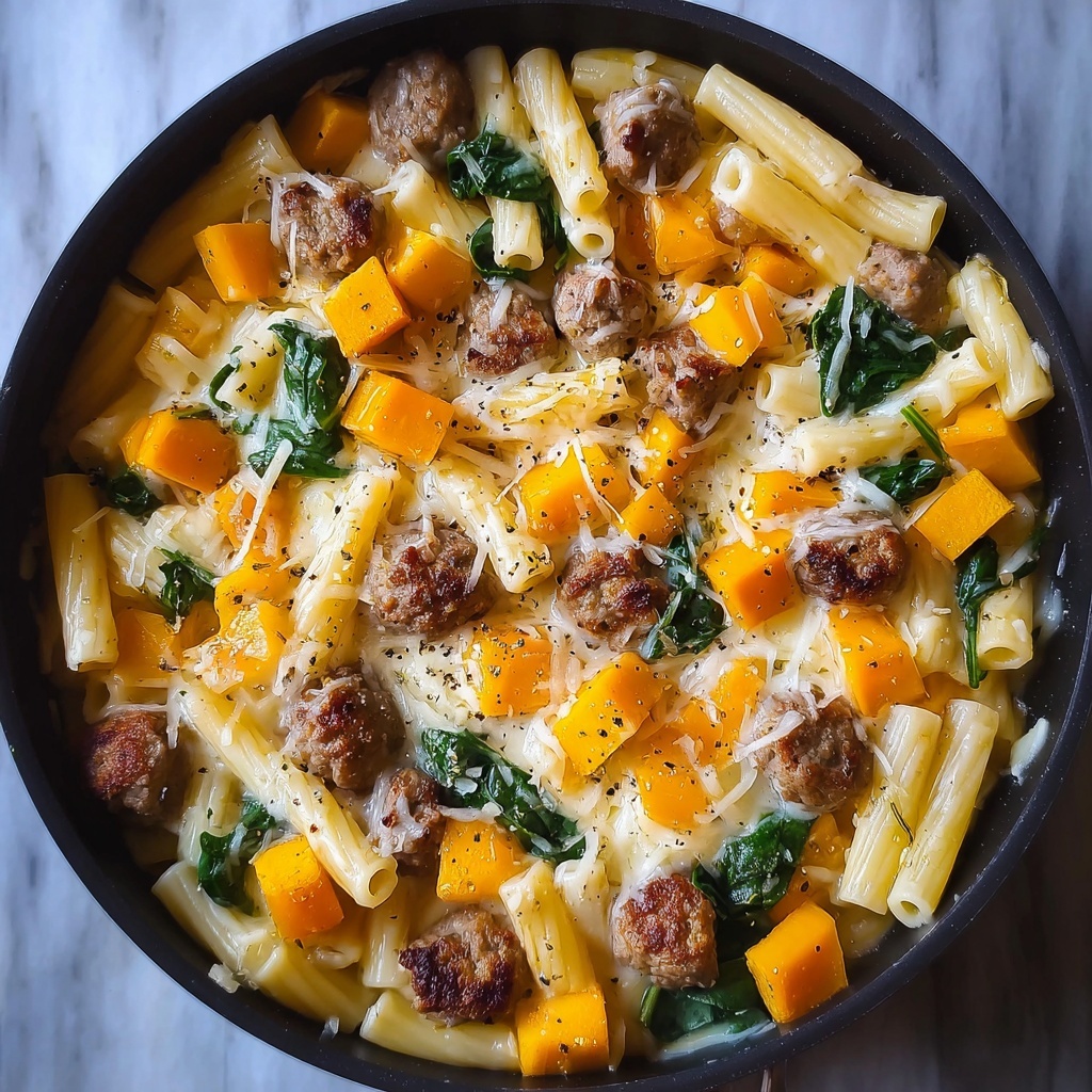Creamy Butternut Squash Pasta with Sausage Recipe - Recipe Image