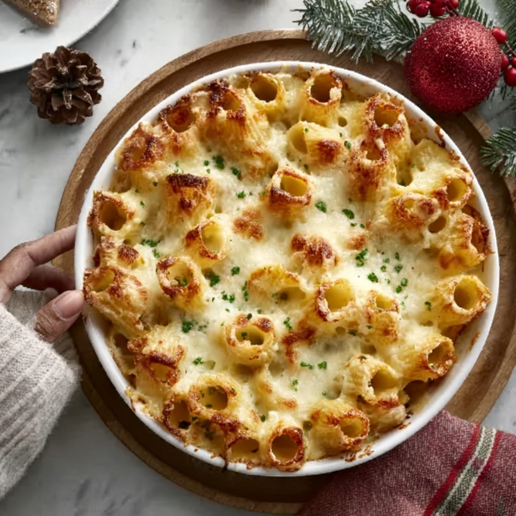 Easy Christmas Stuffed Pasta with Spinach, Mushrooms, and Cheese Recipe - Recipe Image