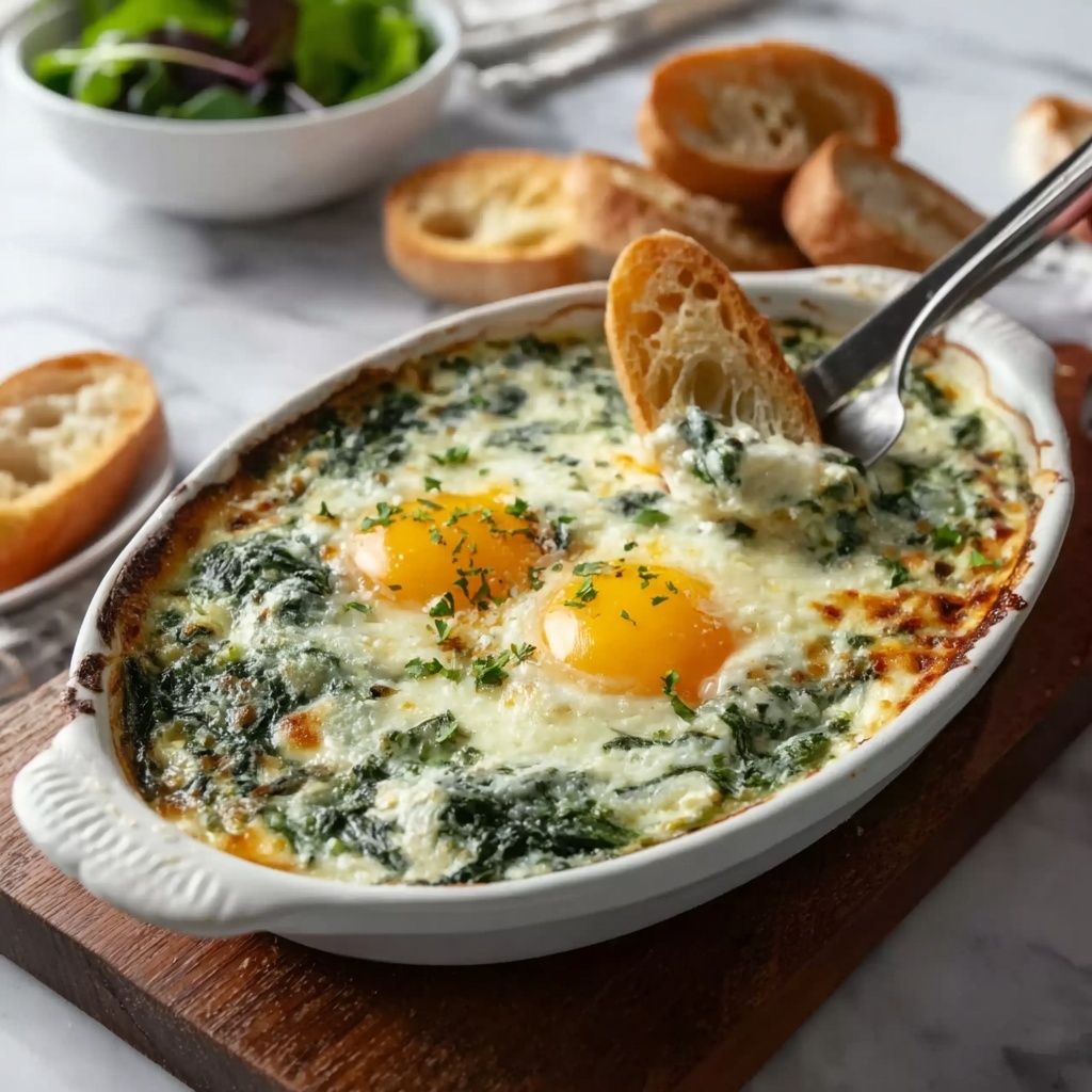 Baked Eggs Florentine Recipe - Recipe Image