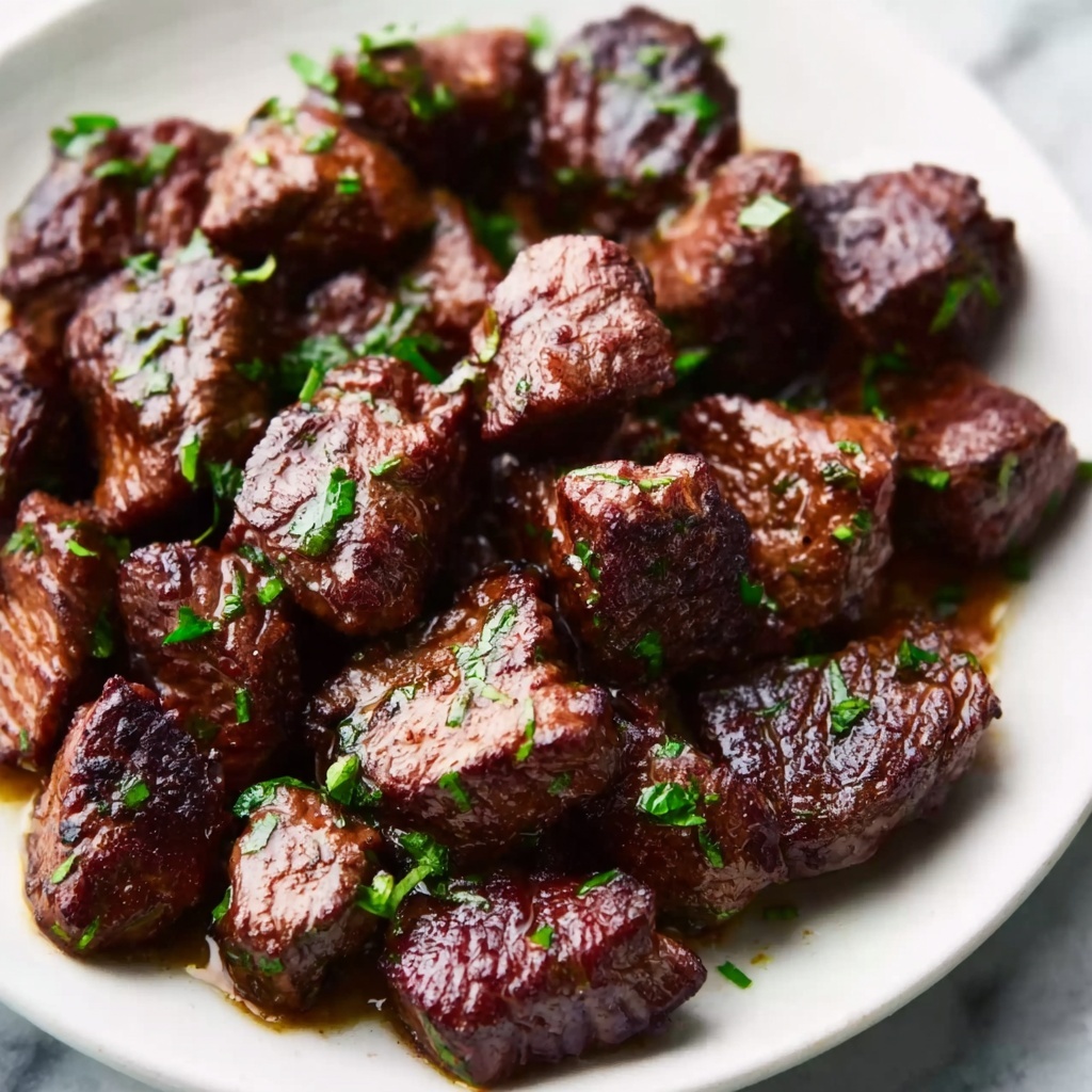 Slow Cooker Steak Bites with Soy-Worcestershire Sauce Recipe - Recipe Image
