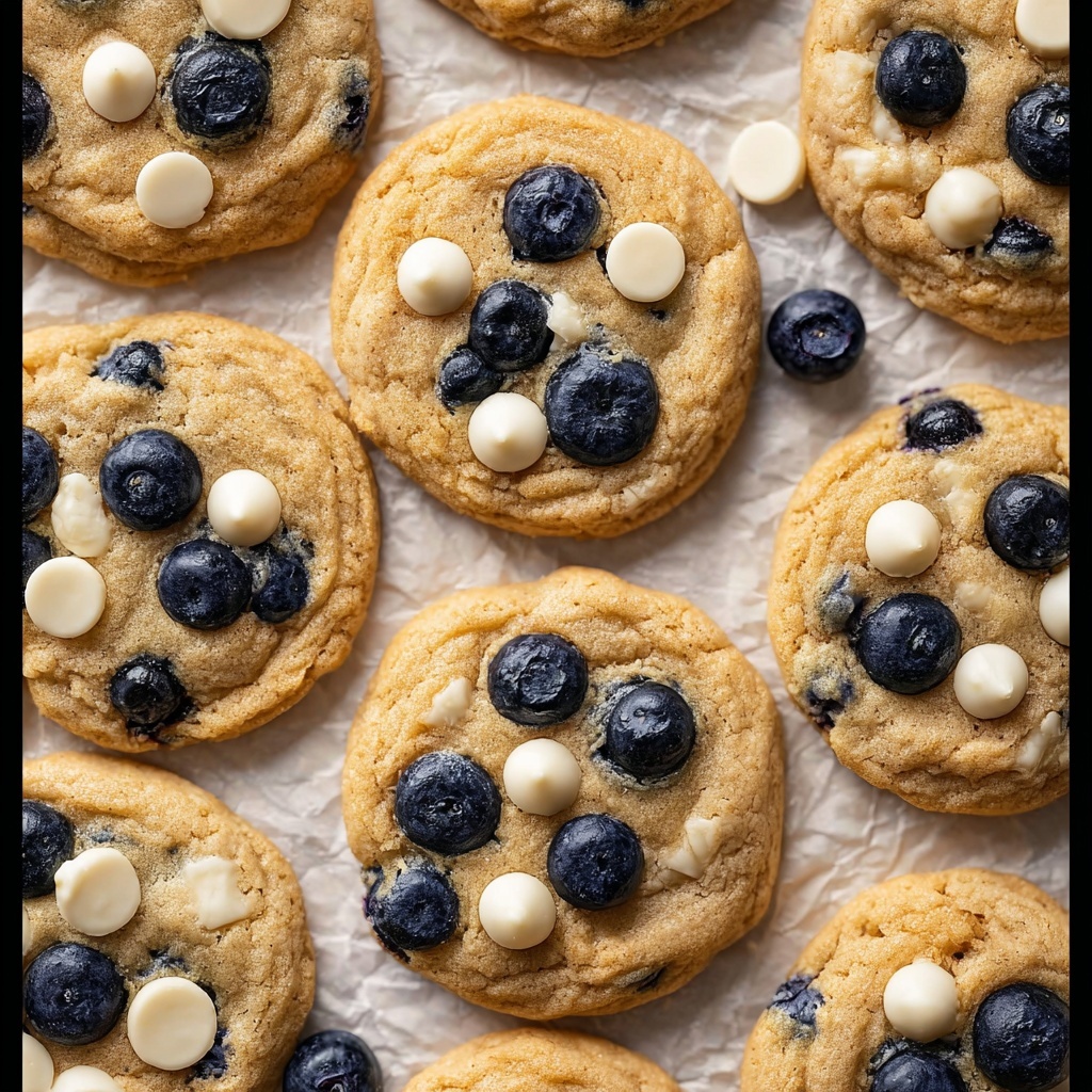 Blueberry Cookies with White Chocolate Chips Recipe - Recipe Image