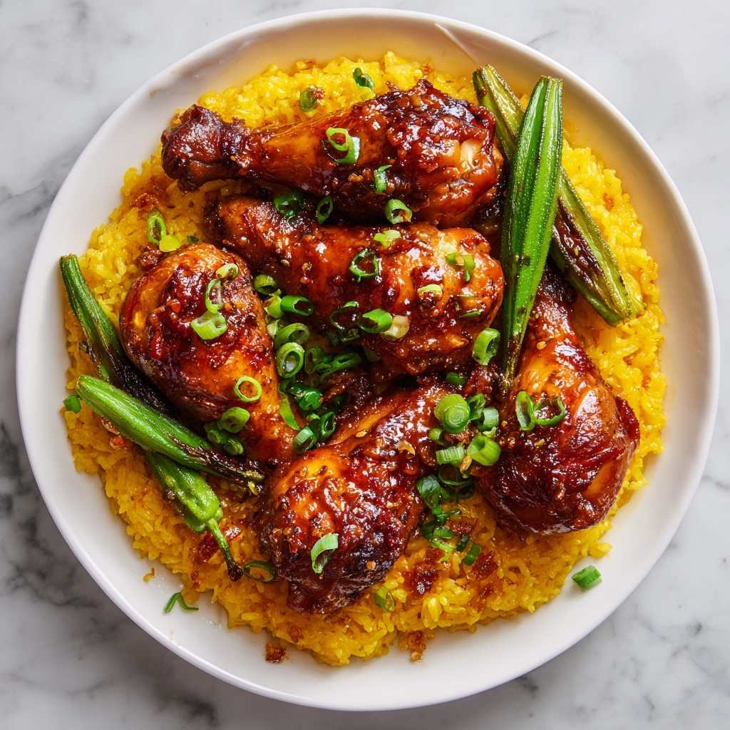 Gochujang-Braised Chicken with Crispy Jasmine Rice Recipe - Recipe Image