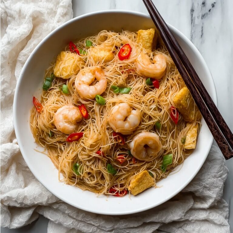 Savory Singapore Noodles with Prawn and BBQ Pork Recipe