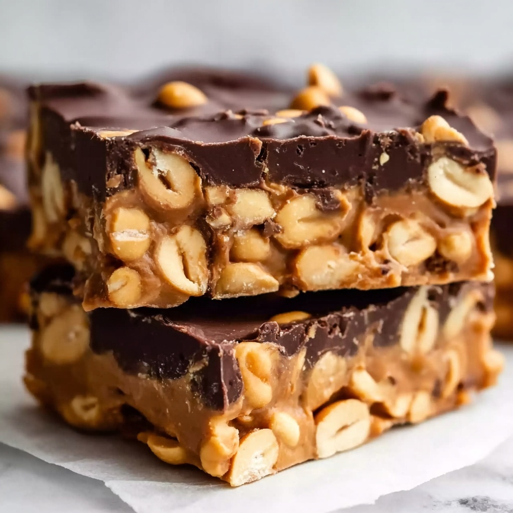 No Bake Chocolate Peanut Butter Protein Bars Recipe - Recipe Image