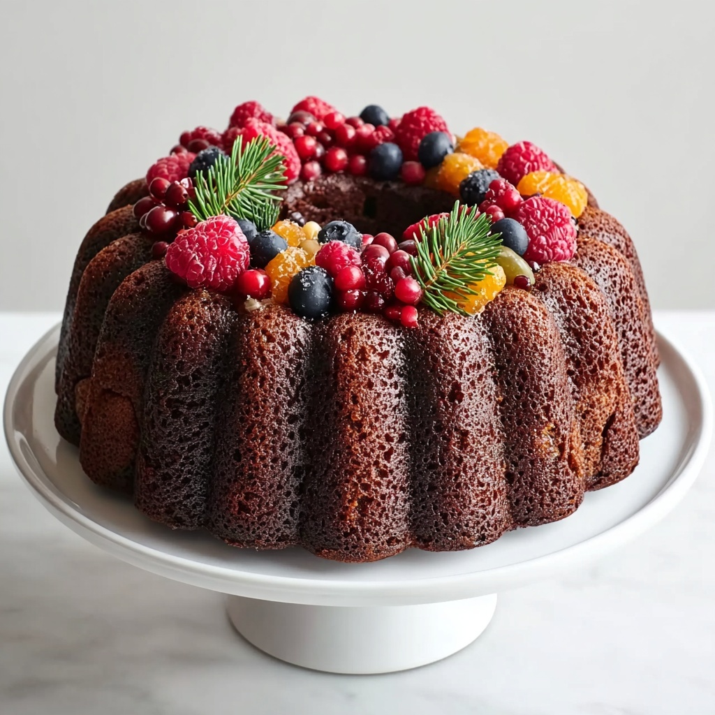 Festive and Wholesome: Healthy Christmas Fruit Bundt Cake Recipe - Recipe Image
