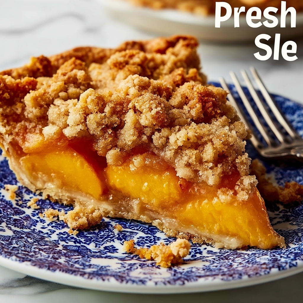 Peach Pie with Crumb Topping Recipe - Recipe Image
