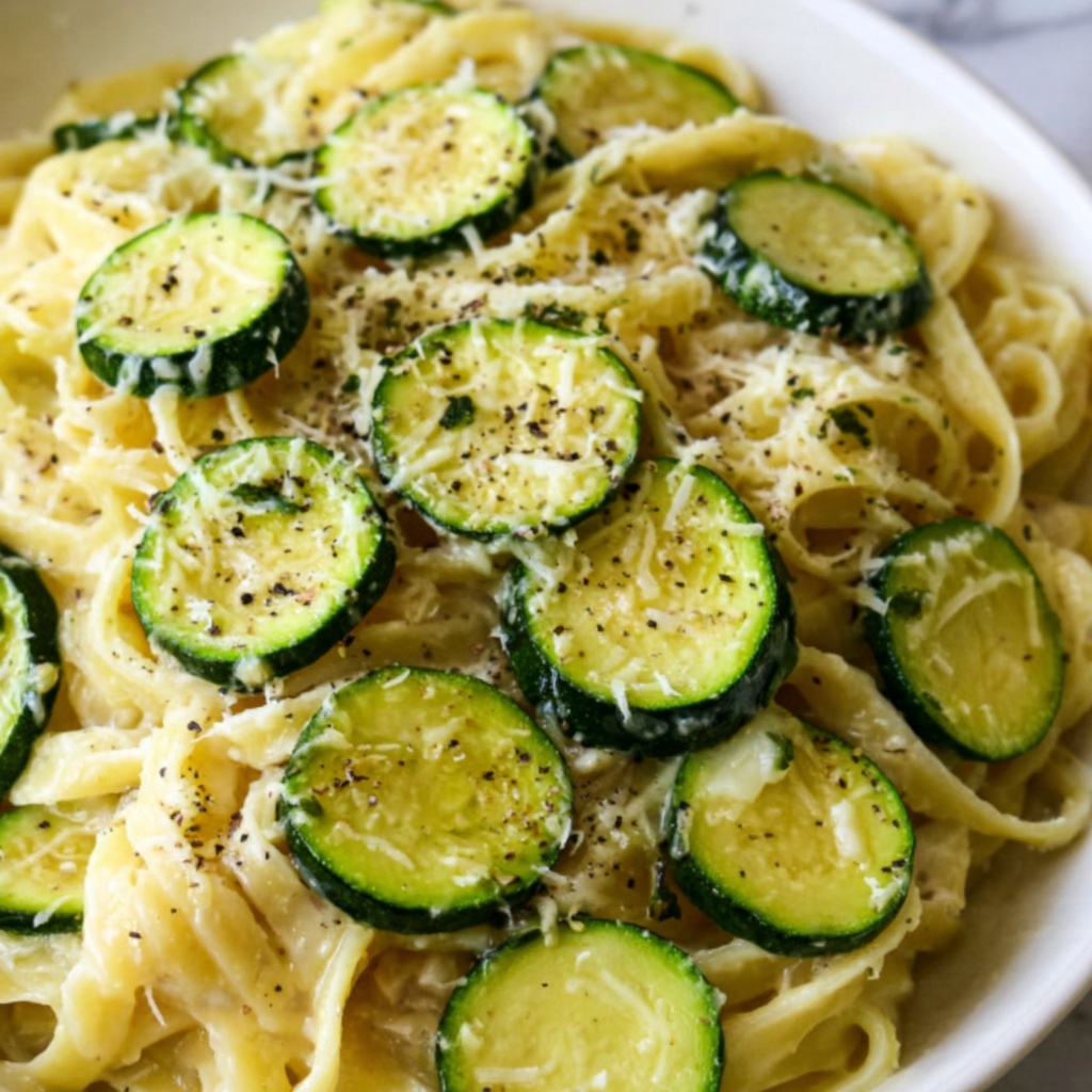 Creamy Courgette Pasta Recipe - Recipe Image