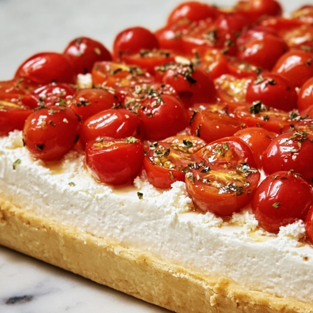 Goat Cheese & Cherry Tomato Tart Recipe - Recipe Image