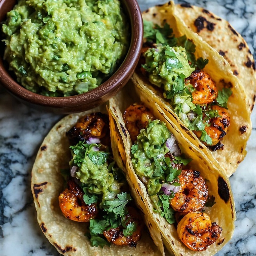 Crispy Shrimp & Poblano Tacos with Avocado Cilantro Sauce: An Incredible Flavorful Fiesta Recipe - Recipe Image